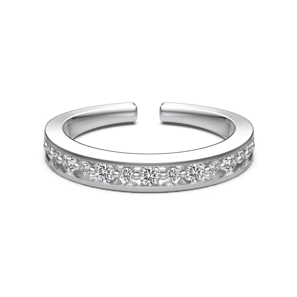 925 Silver CZ Bridal Engagement Ring DY121486 product image 8