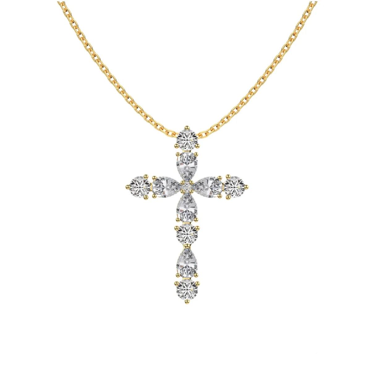 925 Silver Cross CZ Pendant Necklace DY190716 product image 8