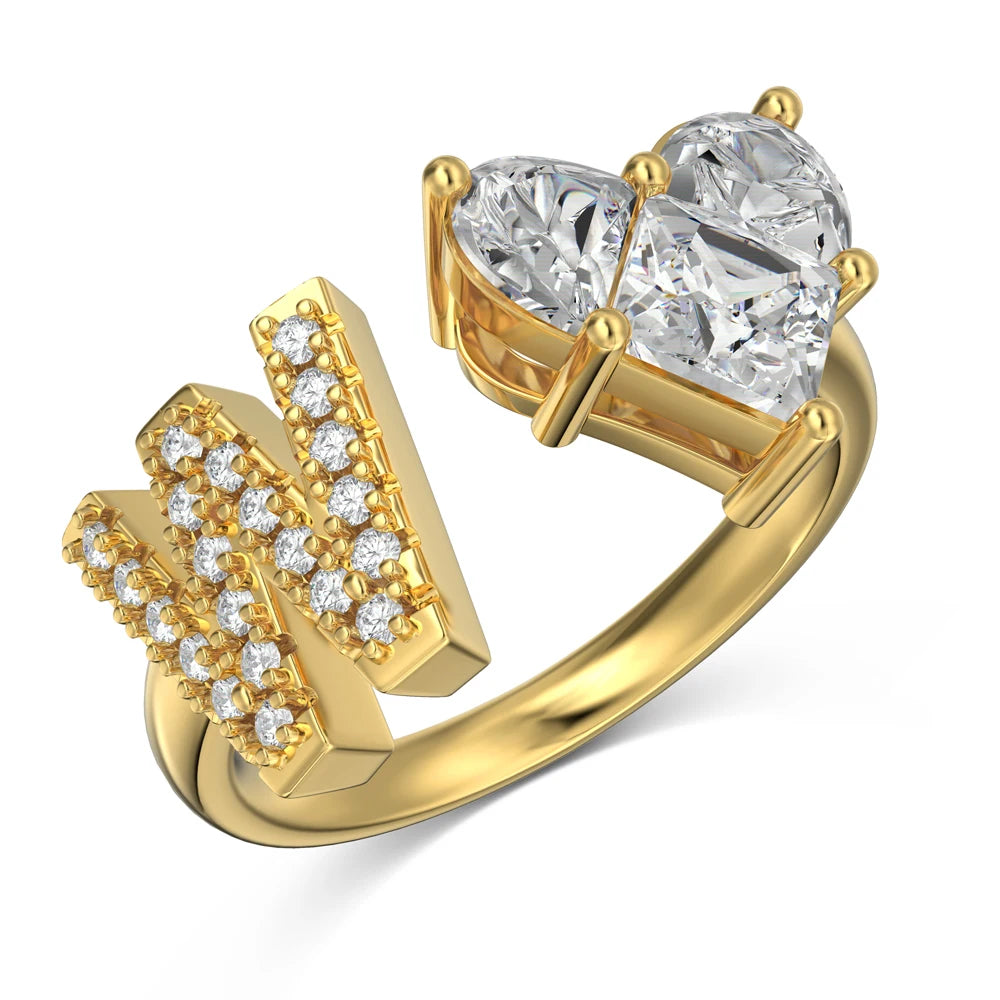 Dainty Heart Cubic Zirconia 925 Sterling Silver Ring by KAKODIY - product view 7