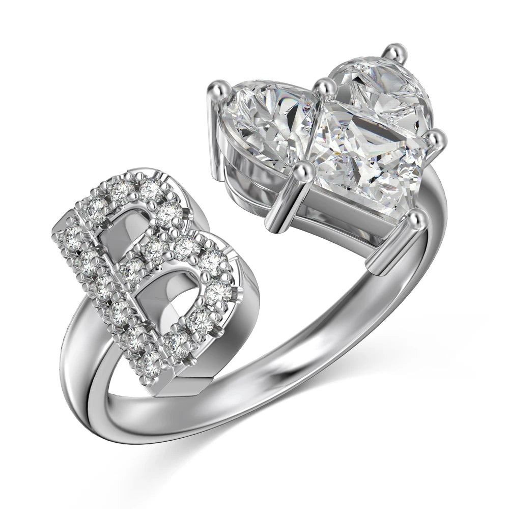 Heart Cubic Zirconia Stackable Ring by KAKODIY - product view 8