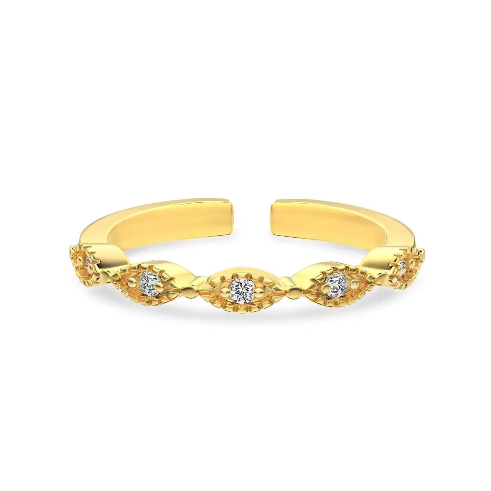 925 Sterling Silver Evil Eye Engagement Ring product image 7