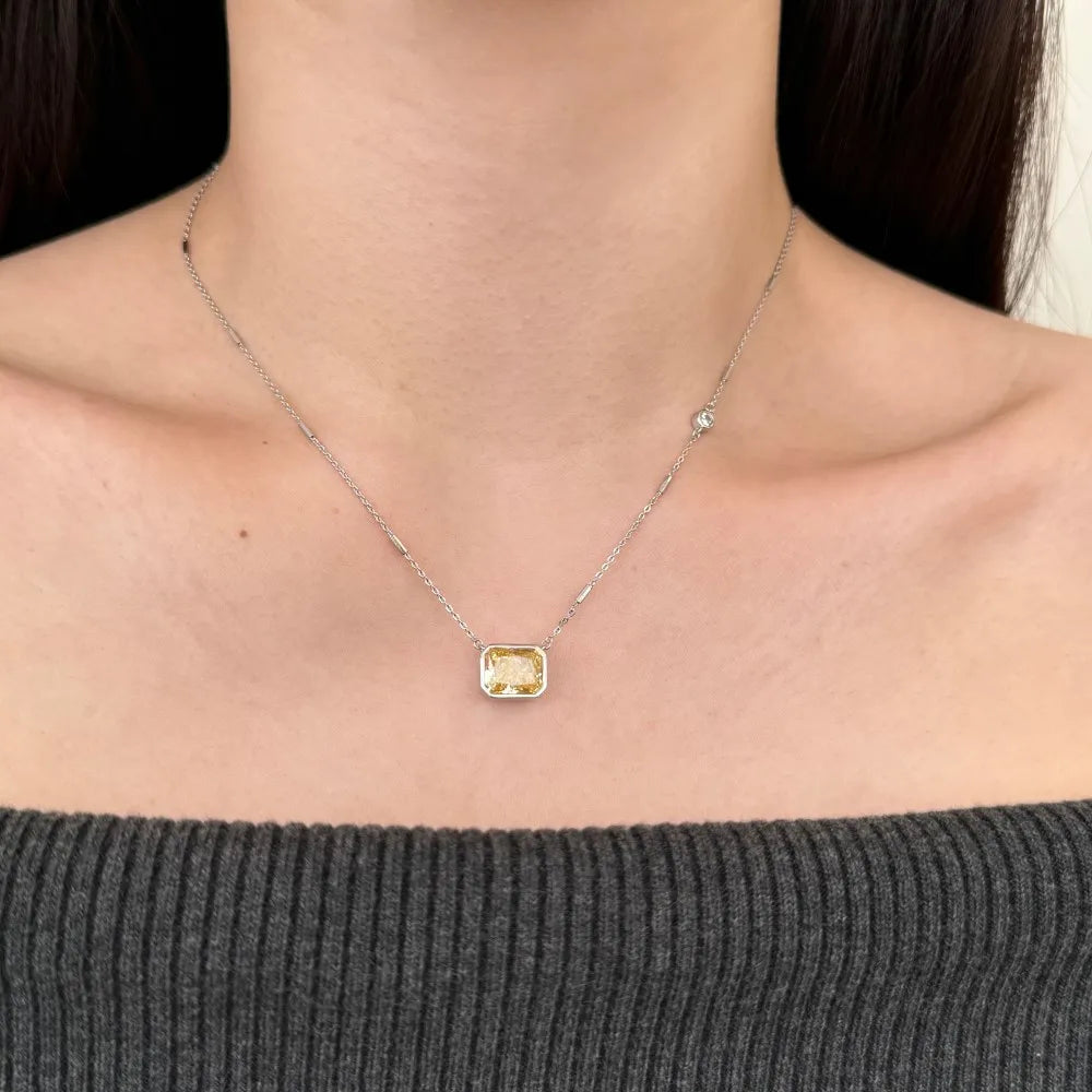 925 Silver CZ Minimalist Pendant Necklace DY190903 product image 6