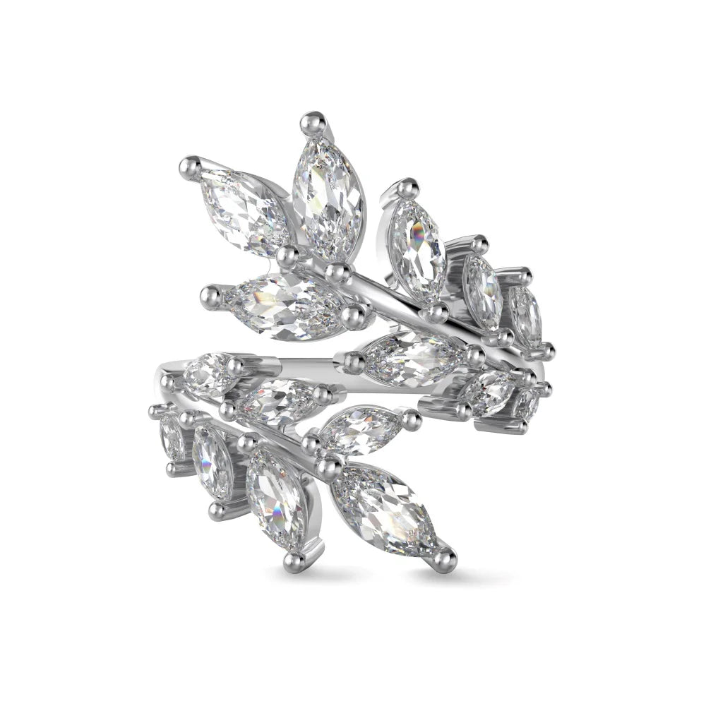 925 Sterling Silver Leaf CZ Personalized Ring product image 8