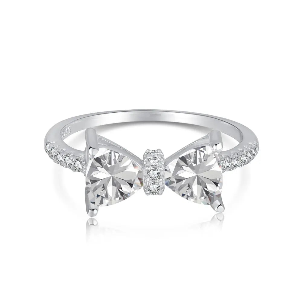 925 Sterling Silver Heart 5A CZ Wedding Ring product image 8