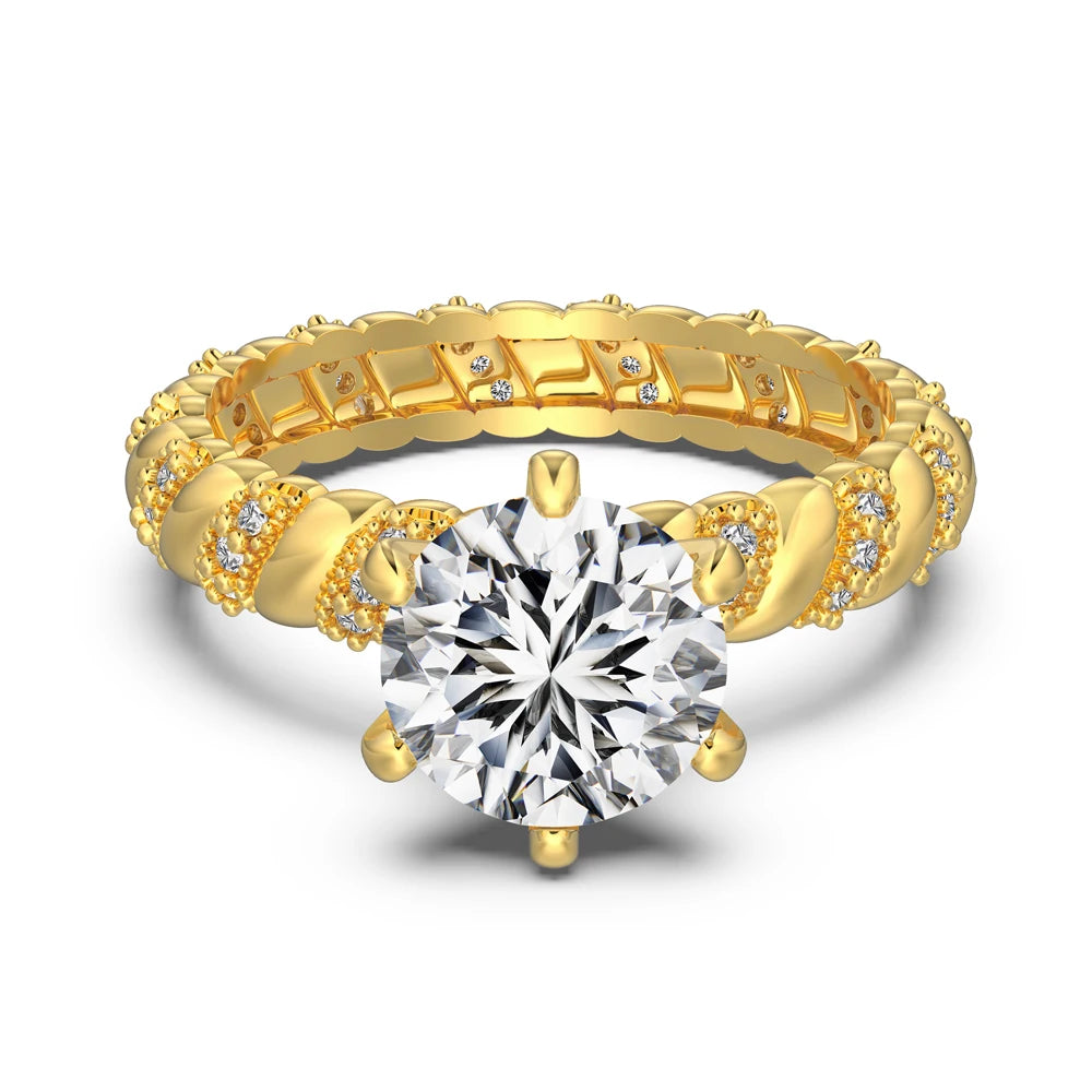 Dainty Cubic Zirconia Eternity 925 Sterling Silver Ring by KAKODIY - product view 7
