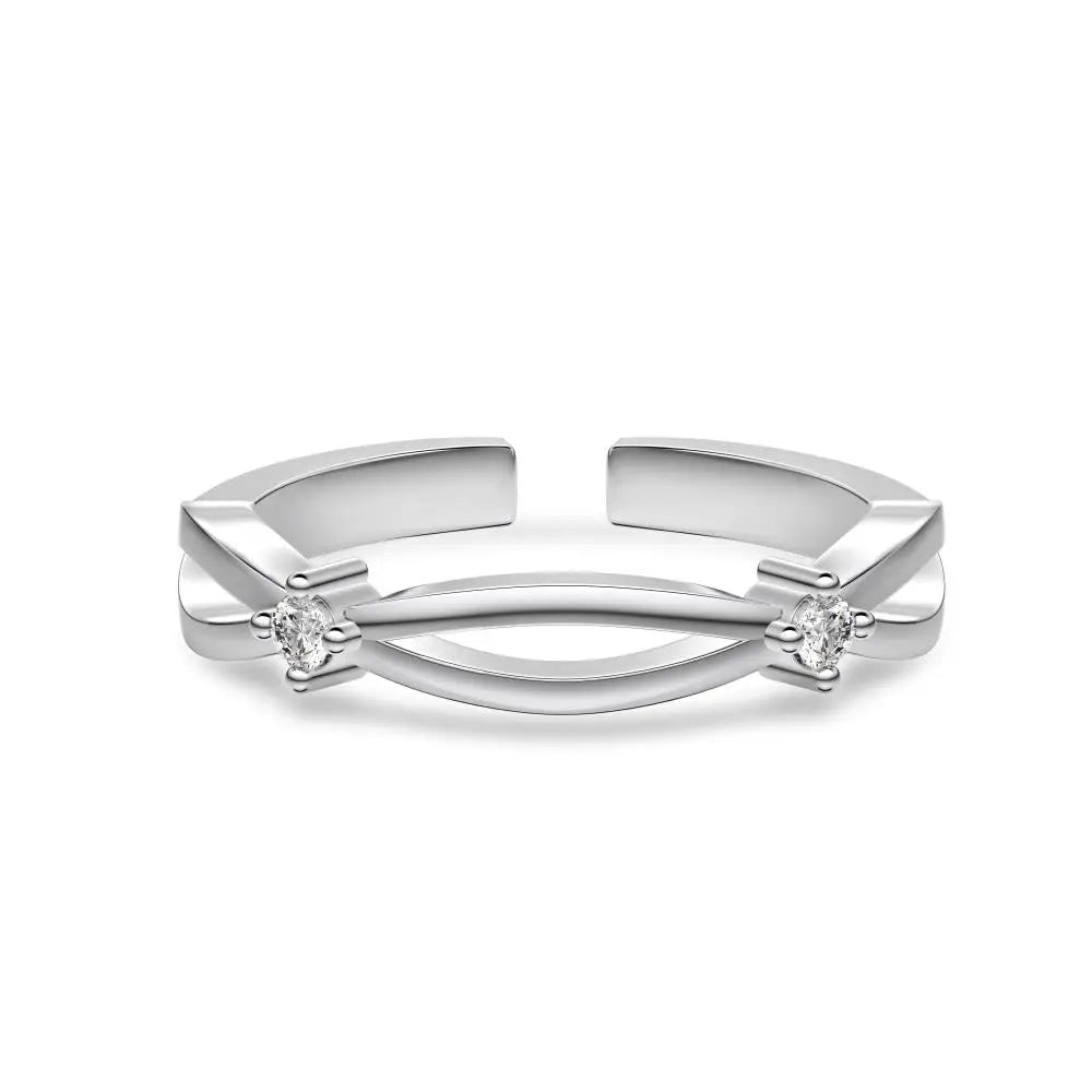 925 Silver Bridal Engagement Ring DY121488 product image 8