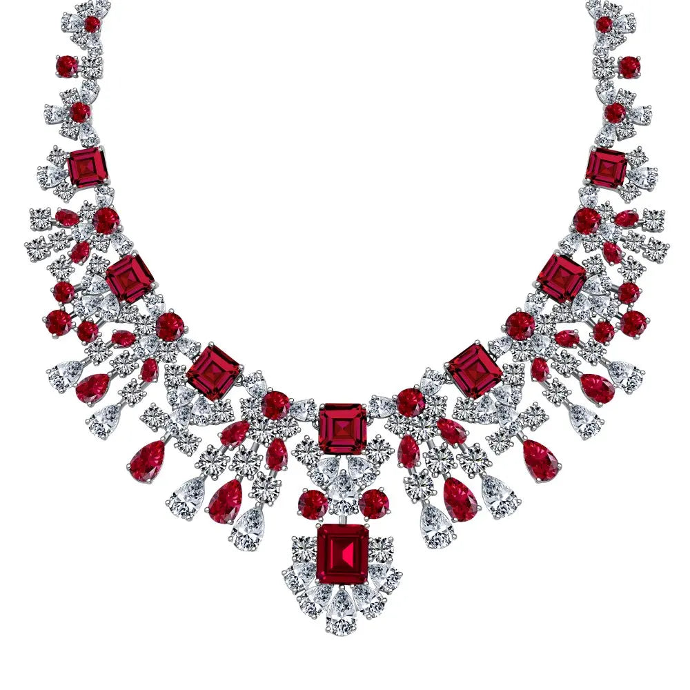 925 Sterling Silver Emerald CZ Tennis Necklace product image 7