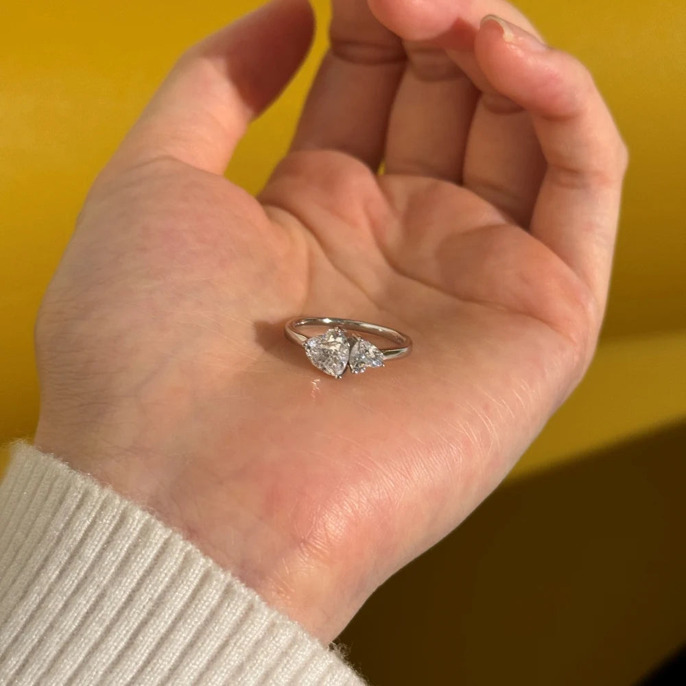 Cubic Zirconia Engagement 925 Sterling Silver Ring Design 2 by KAKODIY - product view 6