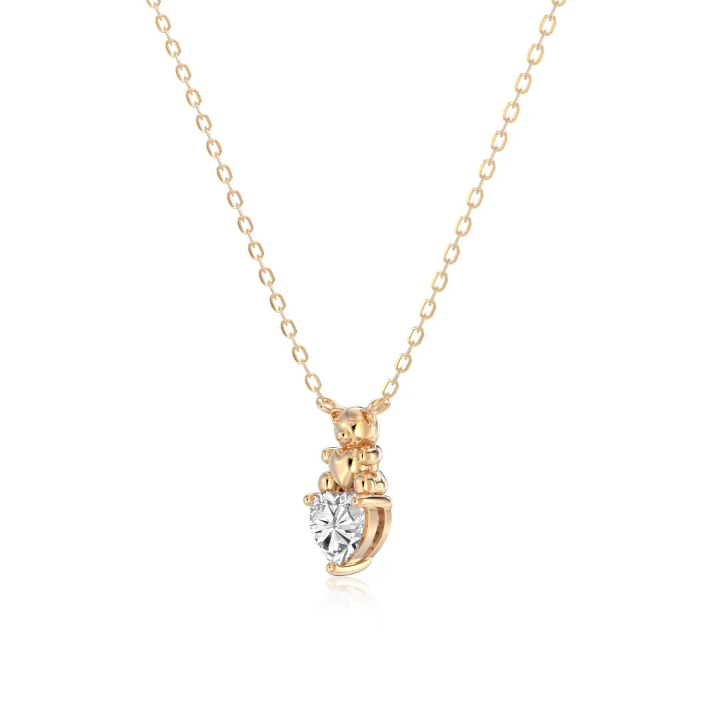 925 Silver Heart 5A CZ Pendant Necklace DY191837 product image 6