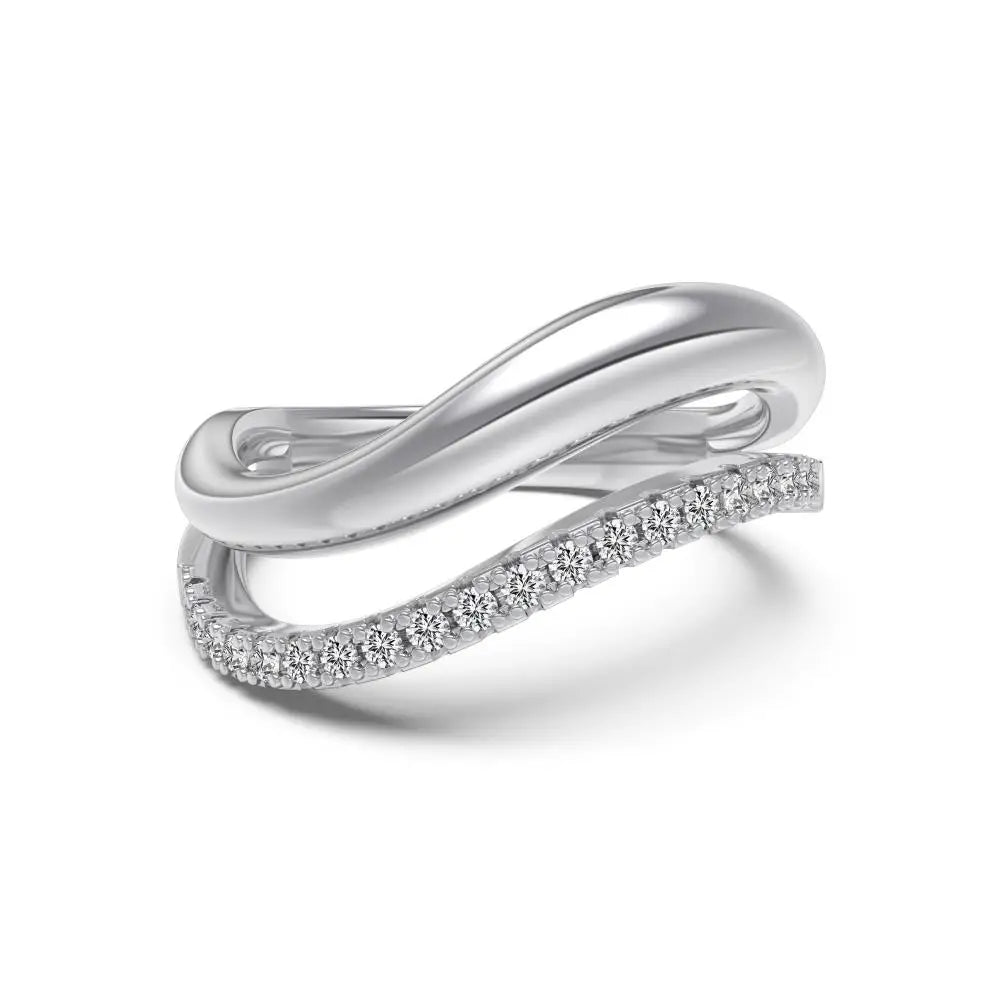 925 Sterling Silver 5A CZ Engagement Ring DY121419 product image 8