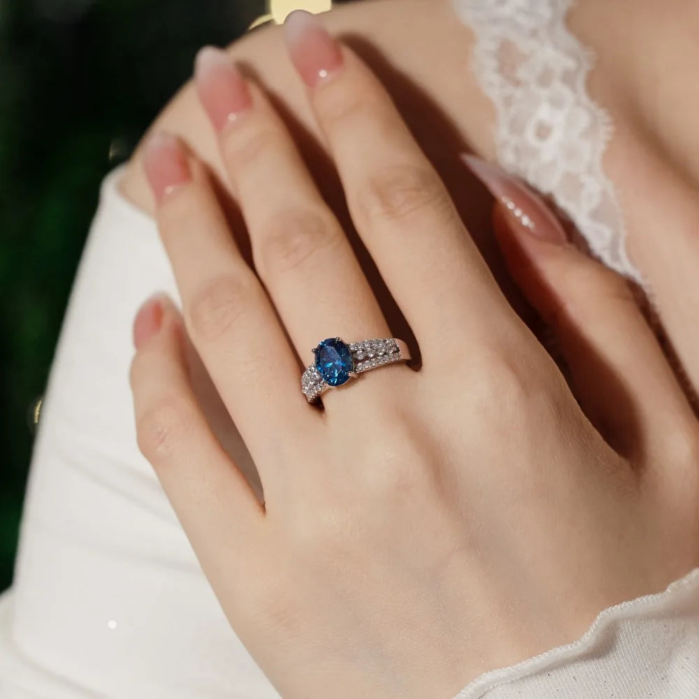 Cubic Zirconia Eternity 925 Sterling Silver Ring Design 3 by KAKODIY - product view 4