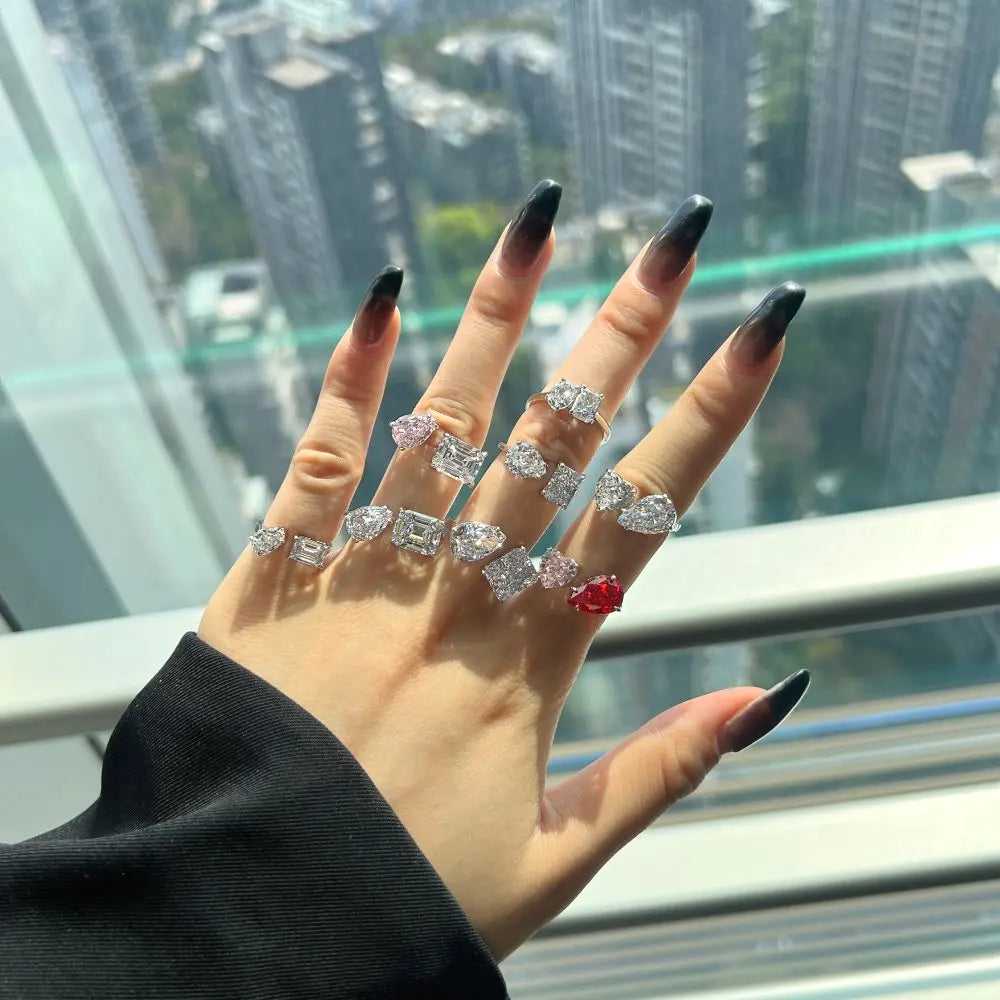 Diamond Eternity 925 Sterling Silver Adjustable Ring by KAKODIY - product view 6