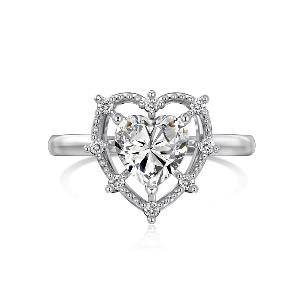 925 Silver CZ Bridal Engagement Ring DY121053 product image 8