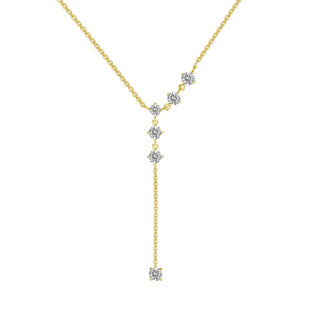 925 Silver Star CZ Pendant Necklace DY191263 product image 7