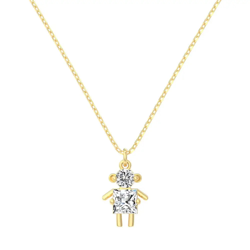 925 Silver CZ Statement Pendant Necklace DY191178 product image 8