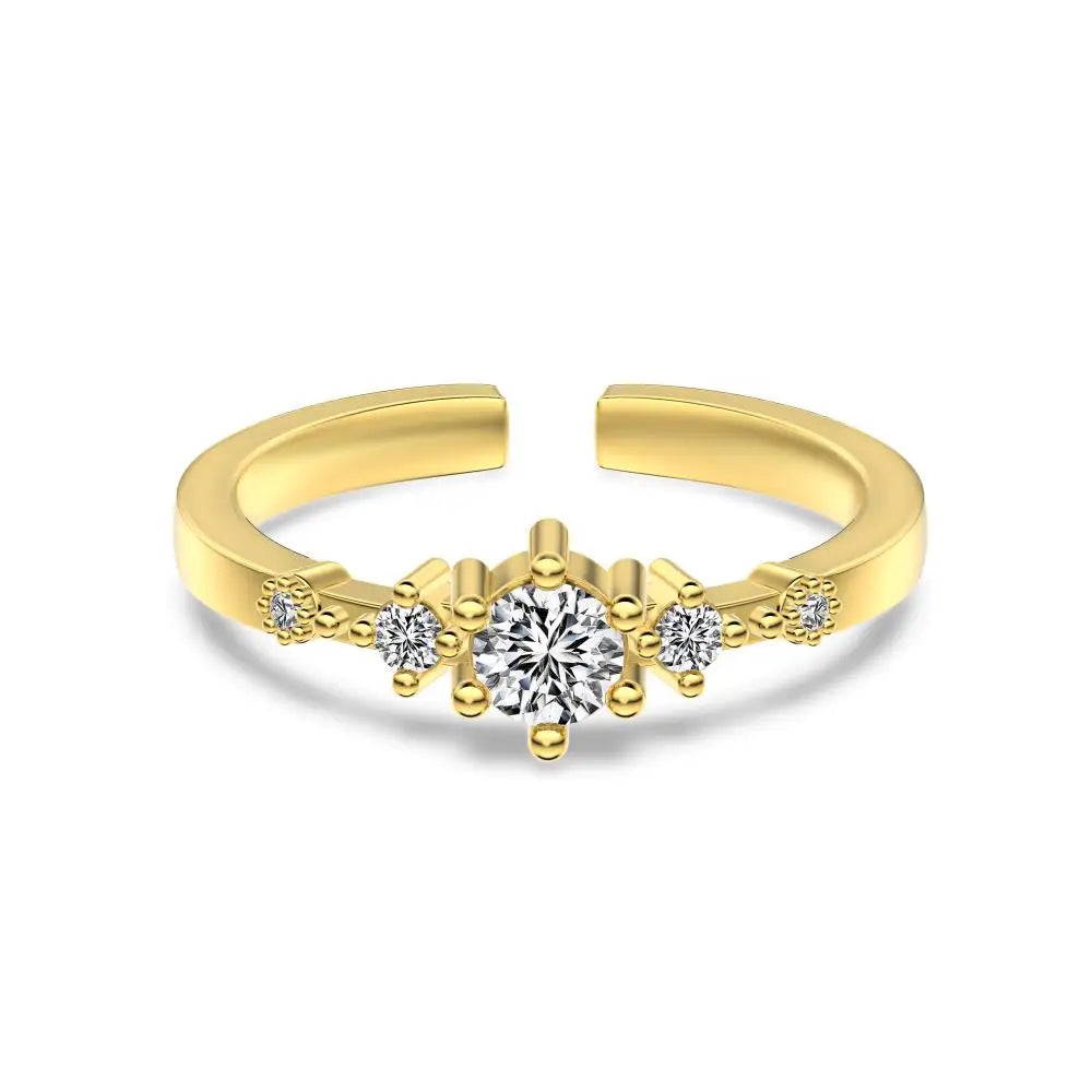 925 Sterling Silver Snowflake CZ Engagement Ring product image 7