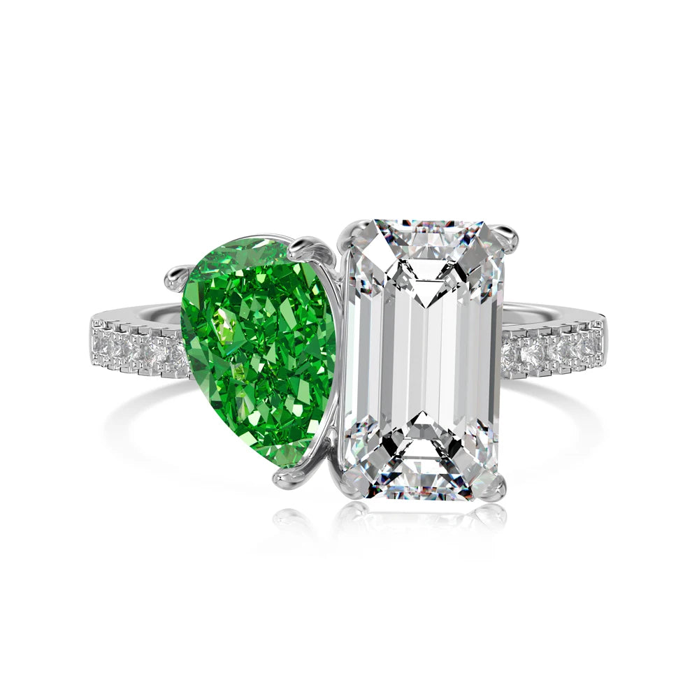 925 Silver CZ Bridal Engagement Ring DY121040 product image 9