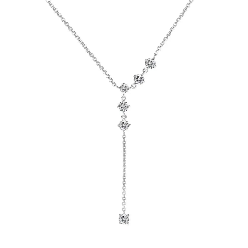 925 Silver Star CZ Pendant Necklace DY191263 product image 8
