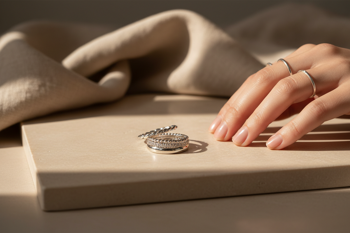 How to Stack Silver Rings Without Looking Overdone