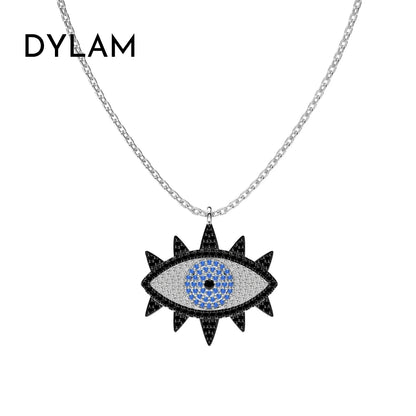 925 Silver Evil Eye CZ Pendant Necklace DY190823 product image 5