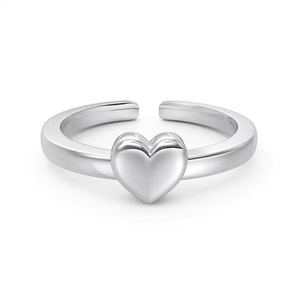 925 Sterling Silver Heart Bridal Wedding Ring product image 7