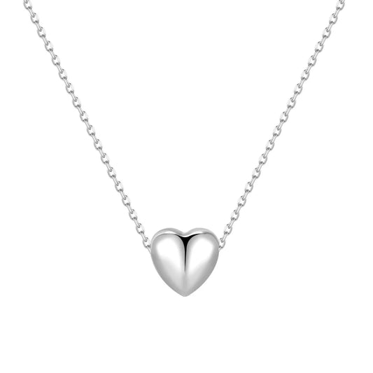 925 Sterling Silver Heart Pendant Necklace by KAKODIY