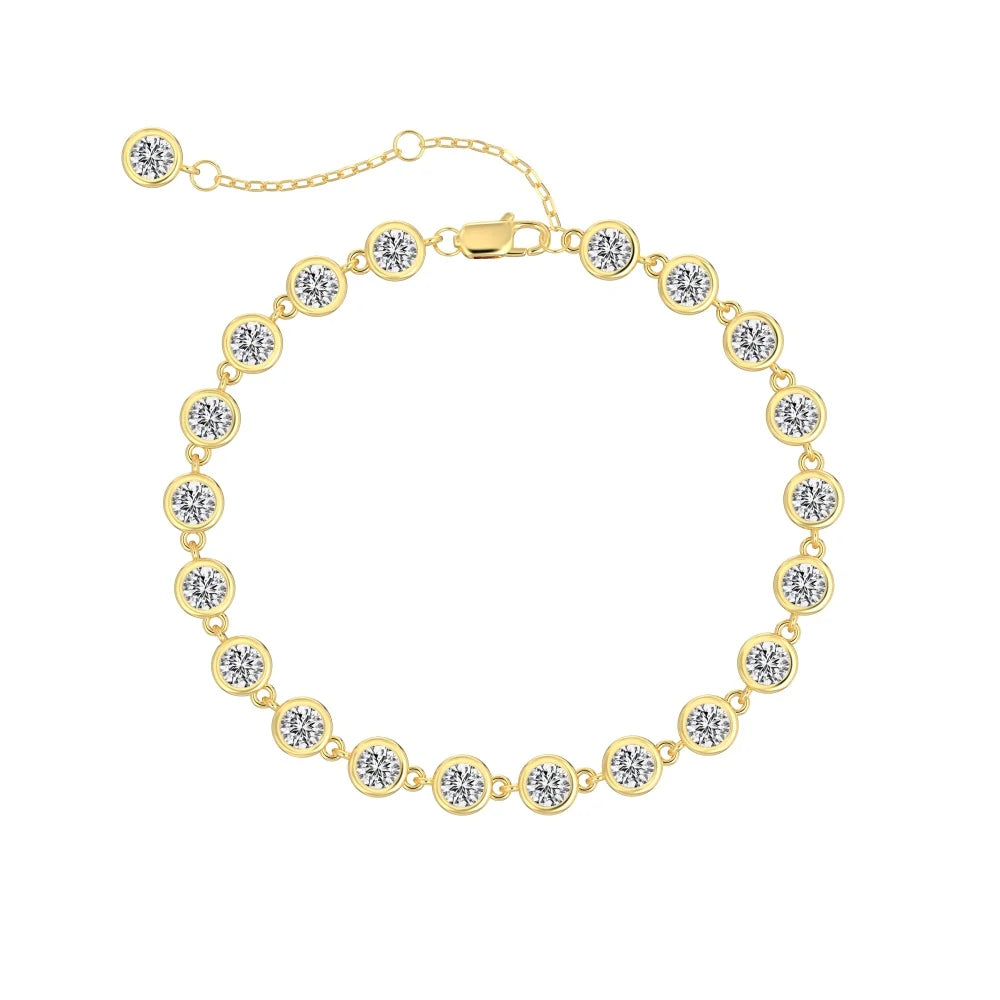 925 Sterling Silver 5A CZ Tennis Bracelet by KAKODIY