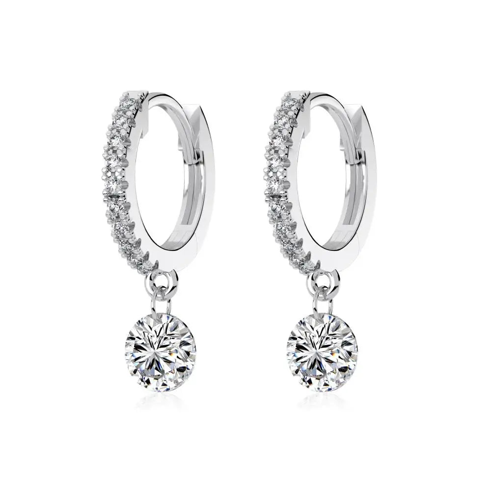 KAKODIY High Quality Pendant 14K Gold Plated Earrings 925 Sterling Silver Fine Jewelry Zirconia Earrings