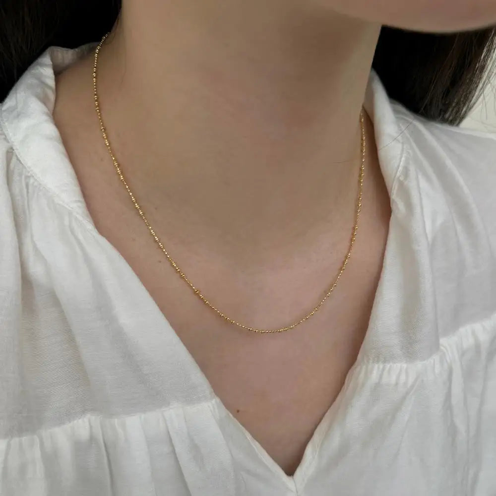 925 Silver Minimalist Chain Necklace DY191364 product image 5
