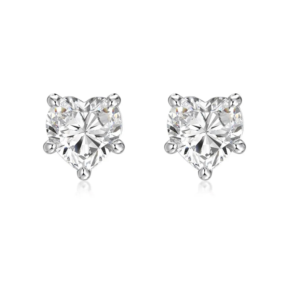 KAKODIY Small Charm Boutique Jewelry Hypoallergenic 925 Sterling Silver Multi Size Infinite Heart 5A Cubic Zirconia Stud Earrings - product image 1