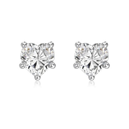 KAKODIY Small Charm Boutique Jewelry Hypoallergenic 925 Sterling Silver Multi Size Infinite Heart 5A Cubic Zirconia Stud Earrings - product image 1