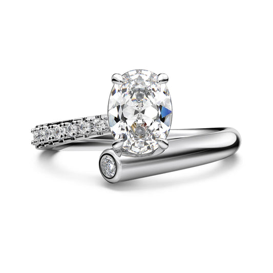 925 Silver CZ Bridal Engagement Ring DY121035 by KAKODIY