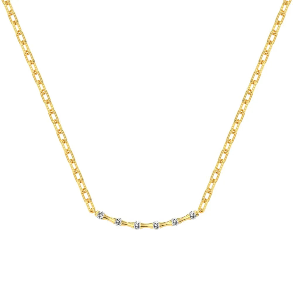 Trendy Wholesale S925 Silver Necklace 18K Gold Plated Waterproof Jewelry for Women Dainty Chain Smile Pendant Necklaces