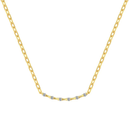 Trendy Wholesale S925 Silver Necklace 18K Gold Plated Waterproof Jewelry for Women Dainty Chain Smile Pendant Necklaces
