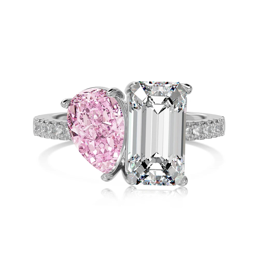 925 Silver CZ Bridal Engagement Ring DY121040 product image 8