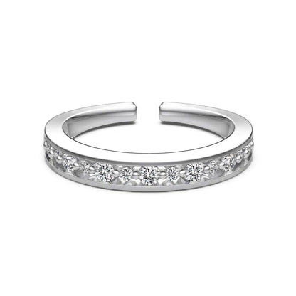 925 Silver CZ Bridal Engagement Ring DY121486 product image 8