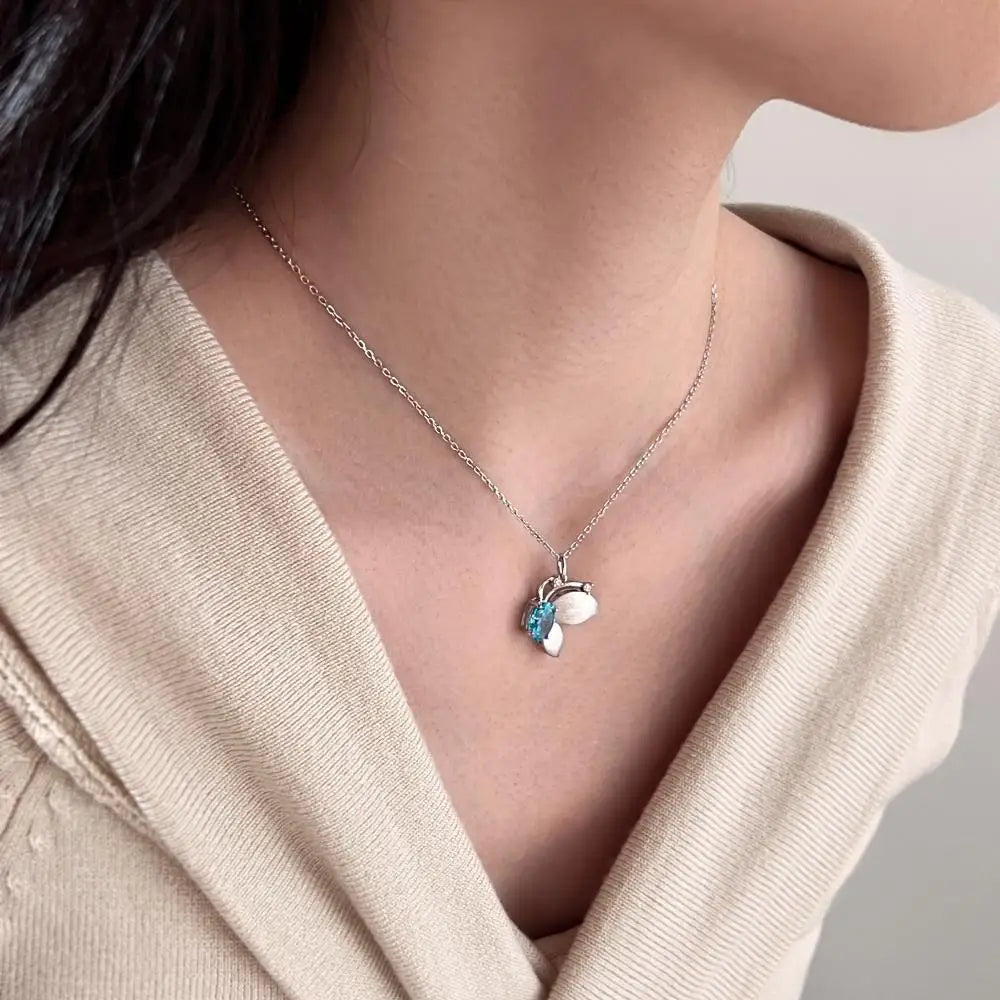 925 Sterling Silver CZ Pendant Necklace DY190950 product image 2