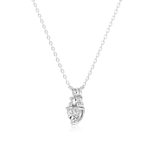 925 Silver Heart 5A CZ Pendant Necklace DY191837 product image 7