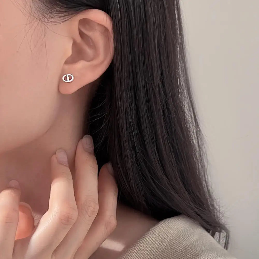 KAKODIY New Pig Nose Stud Earrings Fashion £925 Simple Stud Earrings Accessories Earrings - product image 6