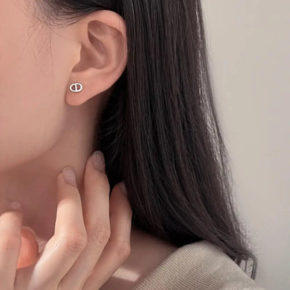 KAKODIY New Pig Nose Stud Earrings Fashion £925 Simple Stud Earrings Accessories Earrings - product image 6