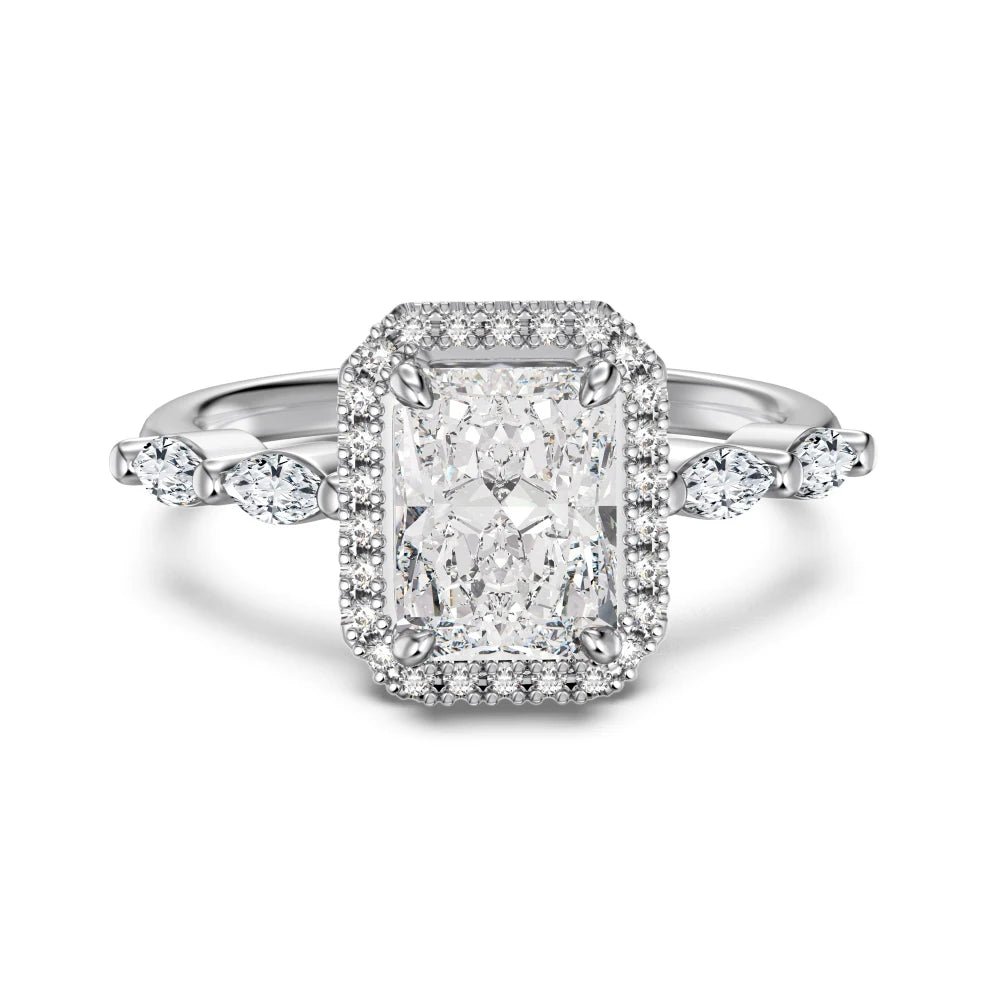Top Jewelry Manufacturer 925 Silver Eternity Band 8A Crushed Iced Out Cut Zirconia Wedding Engagement Promise Rings