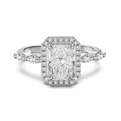 Top Jewelry Manufacturer 925 Silver Eternity Band 8A Crushed Iced Out Cut Zirconia Wedding Engagement Promise Rings