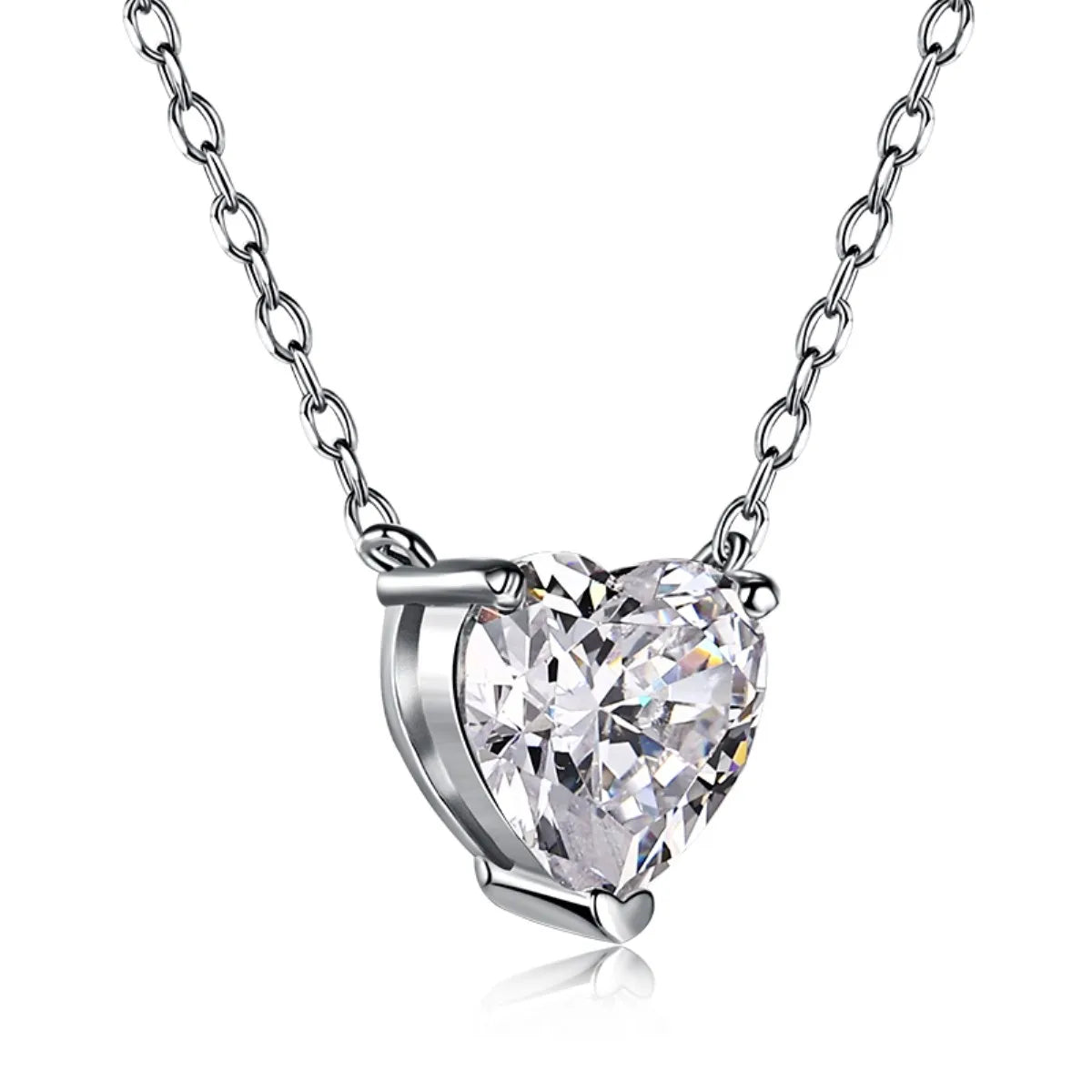 925 Sterling Silver Heart Lariat Necklace NE190037 product image 8