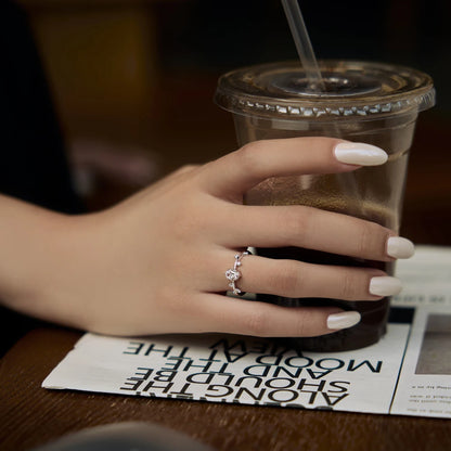 925 Silver 5A CZ Bridal Engagement Ring DY121487 product image 2