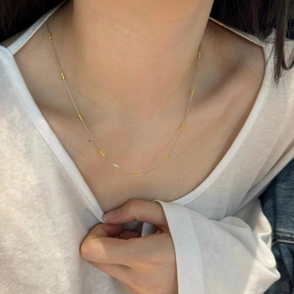 925 Silver Minimalist Chain Necklace DY191358 product image 3