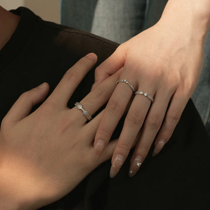 925 Sterling Silver CZ Personalized Wedding Ring product image 3