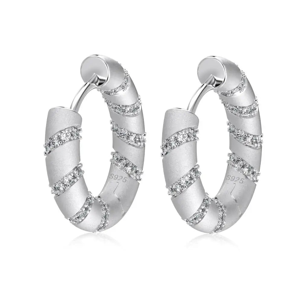 KAKODIY 18K Gold Plate Clasp Stud Earrings Luxury Jewelry Stud Earrings Sterling Silver Women's Stud Earrings 925
