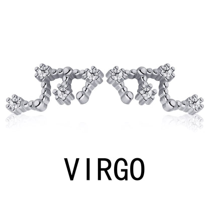 KAKODIY Sagittarius Stud Earrings 2021 Zircon 925 Sterling Silver Earrings For Women Luxury Earrings Fashion