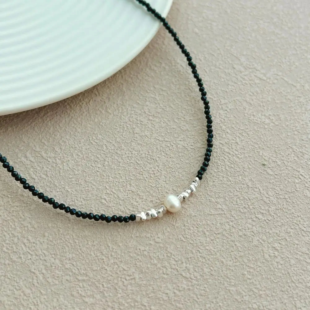 925 Sterling Silver Pearl Statement Chain Necklace product image 4