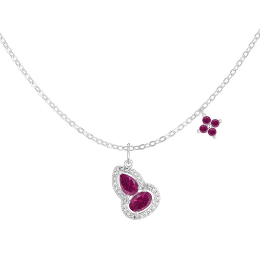 925 Silver Clover 5A CZ Pendant Necklace DY191903 by KAKODIY